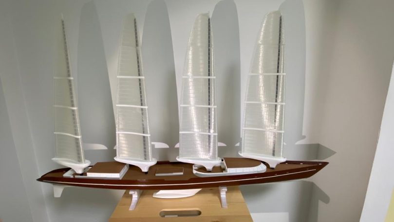Maquette du projet MonteCristo . Cargo à voile concept ACCWING